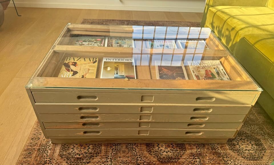 Vintage Architect’s Plan Chest Coffee Table