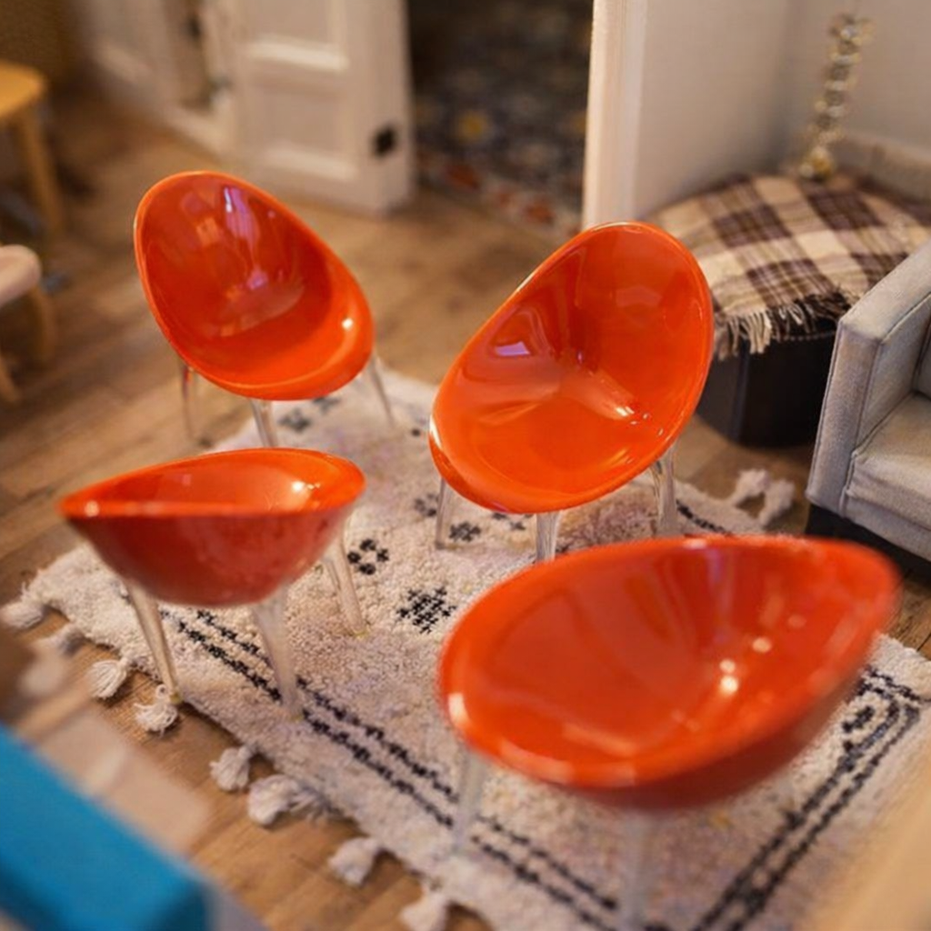 4 x The Super Impossible Chair designed for Kartell by Philippe Starck